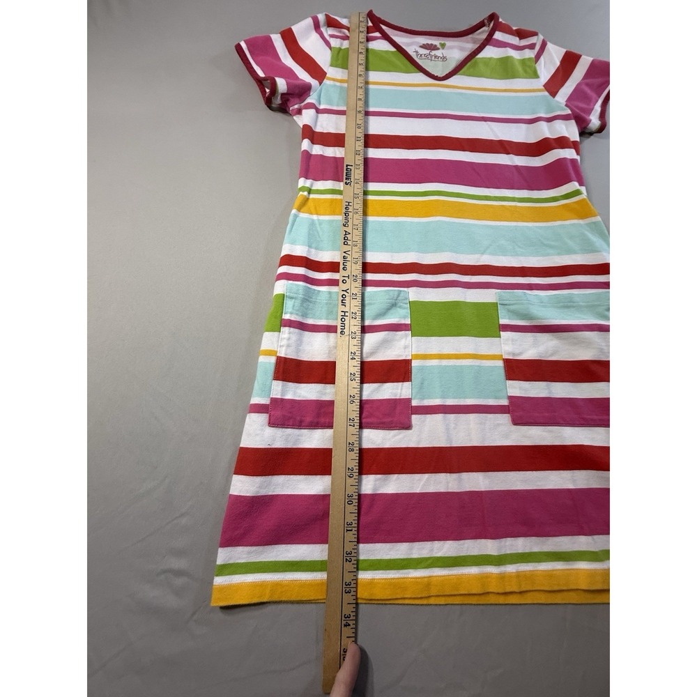 Three Friends Colorful Striped Ladies Dress Cotton/Spandex Size M - Picture 5 of 11